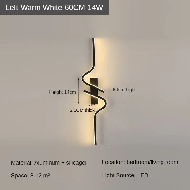 Moderne Minimalistische Streifen Led Wandlampe Schlafzimmerlichter Für Nachttisch Wand Sconces Led Licht Wohnzimmer TV Sofa Hintergrund Wandlampe