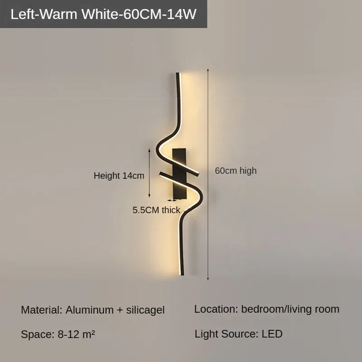Moderne Minimalistische Streifen Led Wandlampe Schlafzimmerlichter Für Nachttisch Wand Sconces Led Licht Wohnzimmer TV Sofa Hintergrund Wandlampe