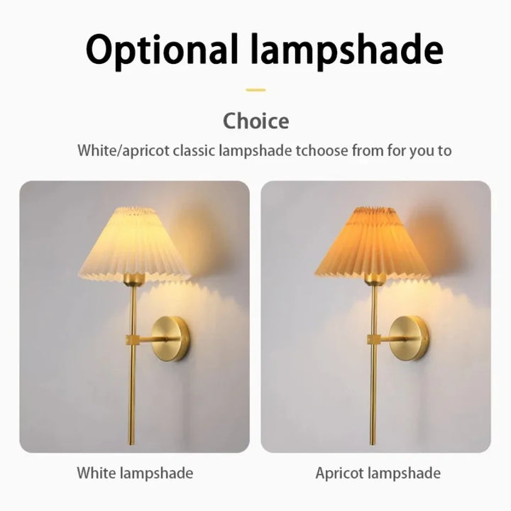 Nordic LED Wandleuchte – Modernes Retro-Design für Wohnzimmer, Schlafzimmer und Arbeitszimmer, E27-Fassung, Stoffschirm, Wandmontage