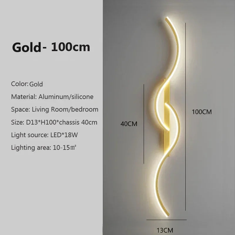 Moderne LED-Wandlampe – Zeitgenössische Wandleuchte für Wohnzimmer, Schlafzimmer, Esszimmer und Flur – Auf- & Abbeleuchtung, dimmbar, Touch-Schalter, Innendekoration
