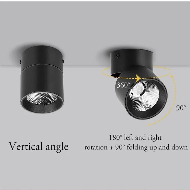 Moderne LED-Wandleuchte – Runde Oberflächenmontierte Downlight mit neutralen, kühlen und warmen Lichtoptionen für Küche, Schlafzimmer, Esszimmer und mehr