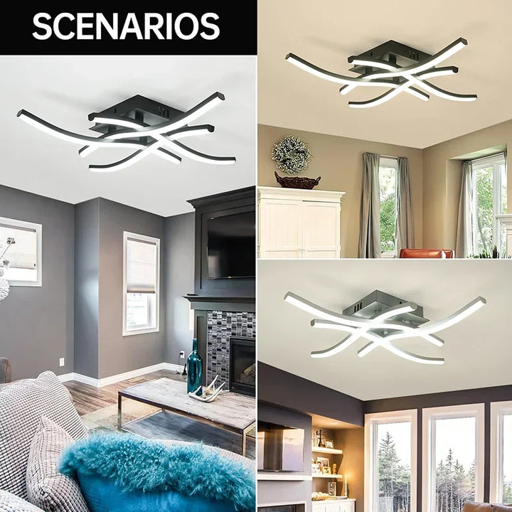 Moderne LED-Deckenlampe für Wohnzimmer, Esszimmer, Schlafzimmer und Balkon