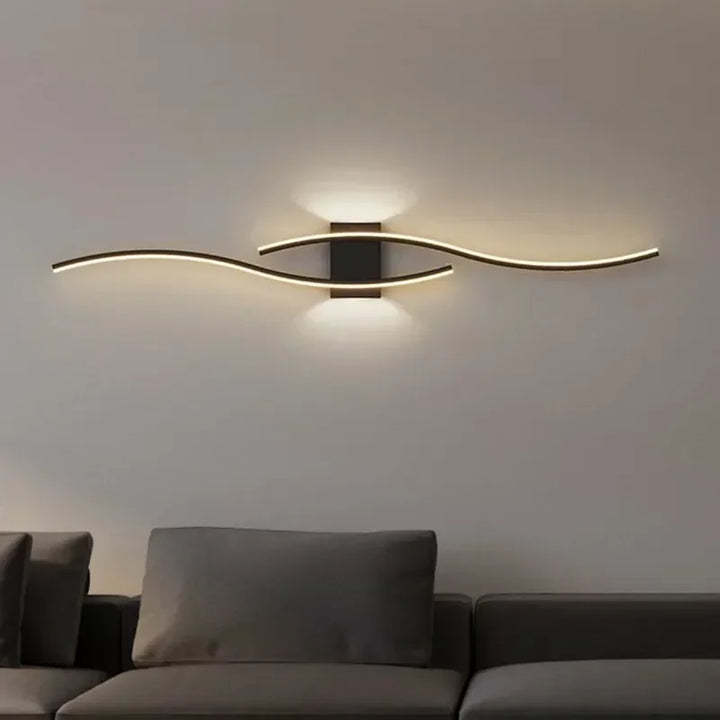 Moderne Minimalistische LED Streifen Wandleuchte – Dimmbare Wandleuchte für Wohnzimmer, Schlafzimmer, Restaurant und Badezimmer