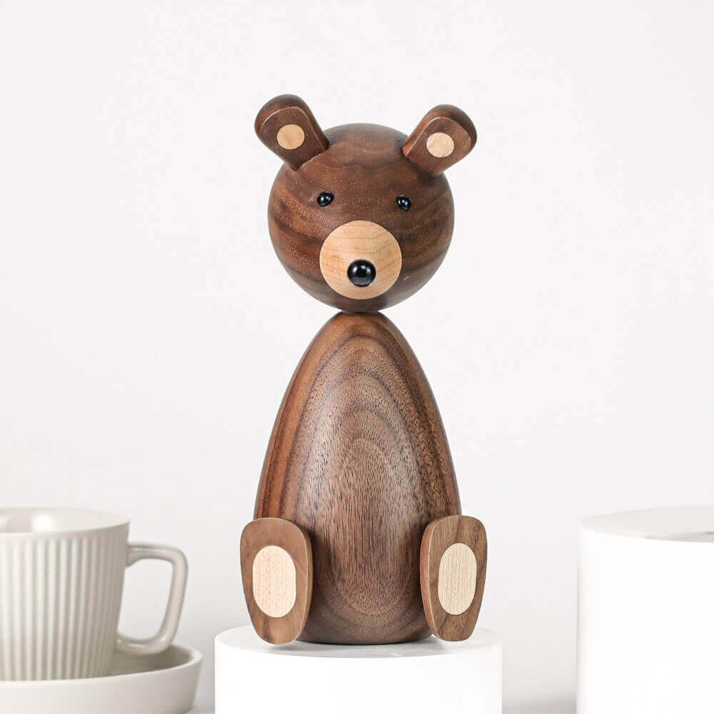 Dänische Holzbraunbärenfamilie Ornamente