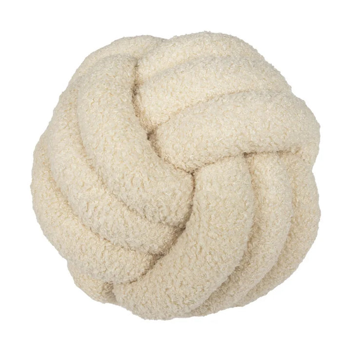 Wurfkissen - Gemütlich - Handgeknüpfte Kugel - Schaffleder