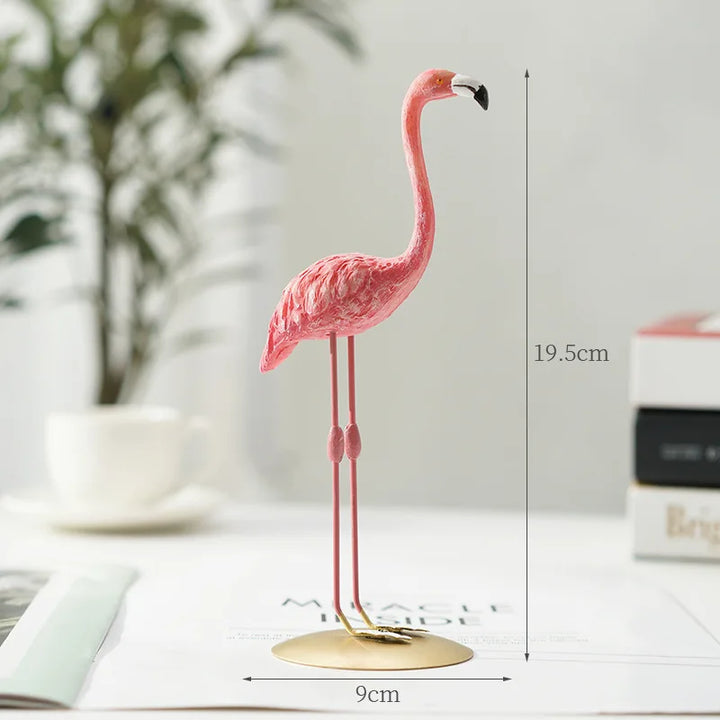 Nordic Flamingo Figurine Figur Statue Skulptur Wohnzimmer Büro Hochzeit Party Ornamente Wohnkultur Dekoration Zubehör