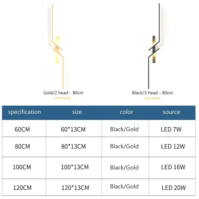Moderne LED-Wandleuchte – Minimalistisches Design, Auf- und Ablichtung für Schlafzimmer, Wohnzimmer, TV-Sofa und Lobby – Dimmbares wandmontiertes Licht