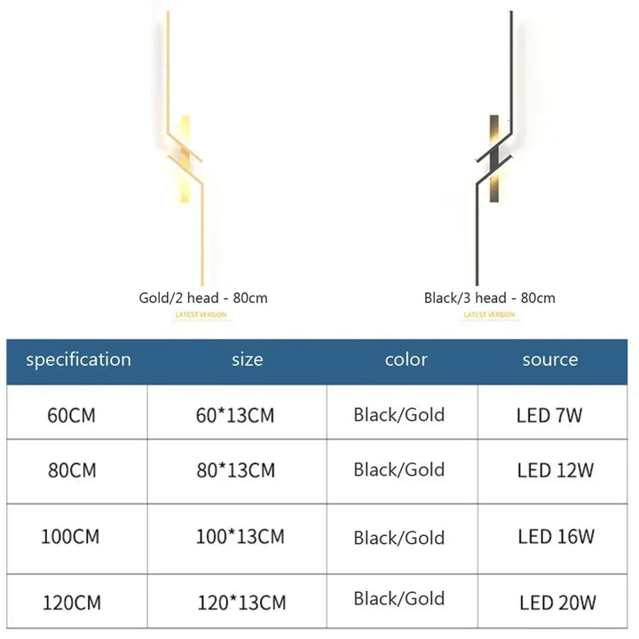Moderne LED-Wandleuchte – Minimalistisches Design, Auf- und Ablichtung für Schlafzimmer, Wohnzimmer, TV-Sofa und Lobby – Dimmbares wandmontiertes Licht