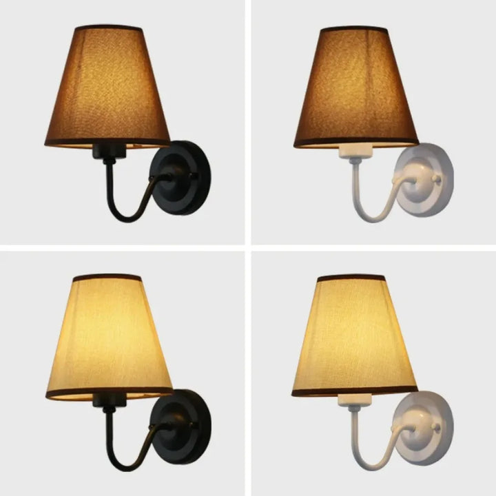 Moderne LED-Stoffwandleuchte – E27 Retro-Wandbeleuchtung für Schlafzimmer, Wohnzimmer, Hotel und Esszimmer