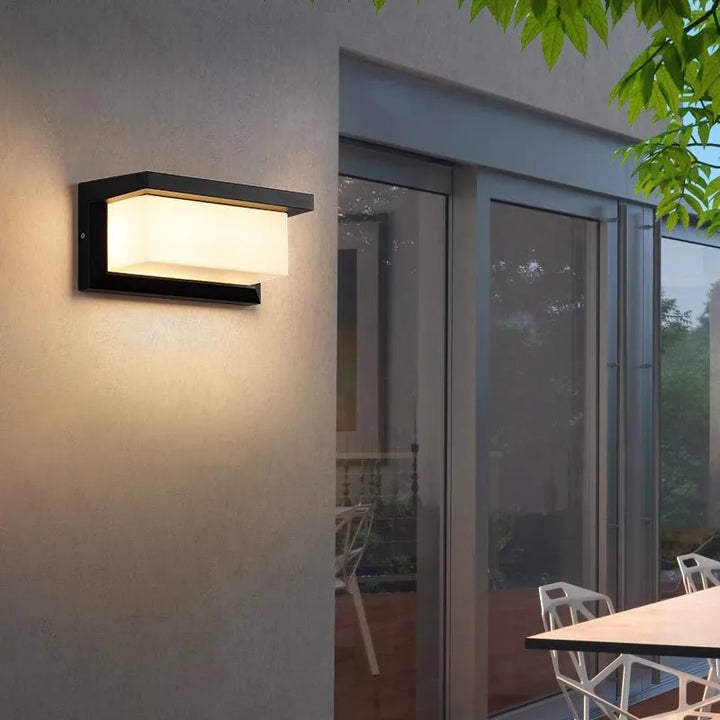 Moderne LED Außenwandleuchte mit Bewegungssensor - Wasserdichte IP65 Terrassenlichter für Balkon Garten
