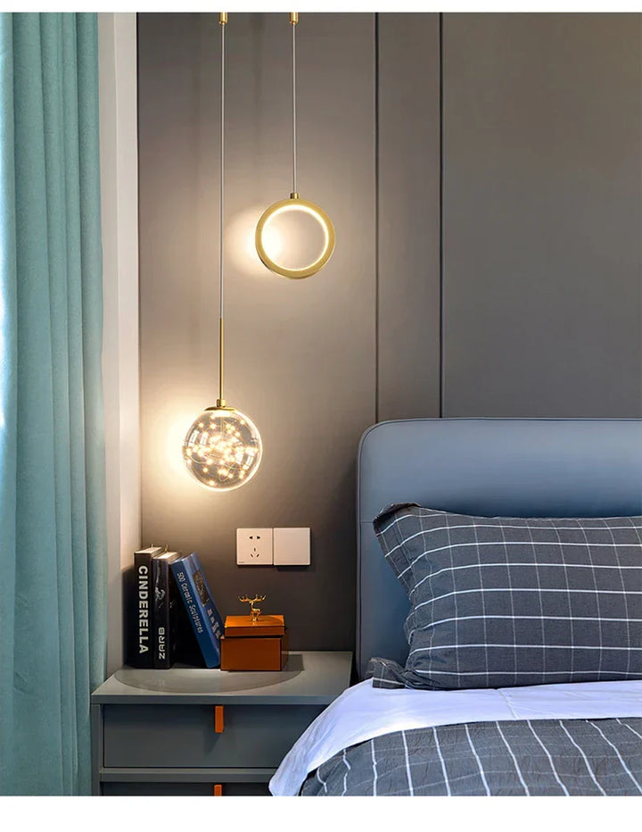 Moderne LED-Pendelleuchte – 2-Wege Innenhängelampe für Wohnzimmer, Schlafzimmer, Esstisch mit einstellbaren 3 Lichtfarben