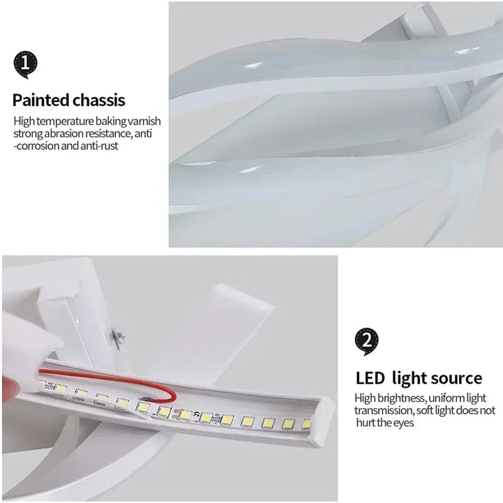 Moderne LED-Wandleuchte – Gekrümmtes Spiraldesign, Up & Down Wandleuchte für Wohnzimmer, Schlafzimmer, Küche und Badezimmer, Schwarz, Gold & Weiß