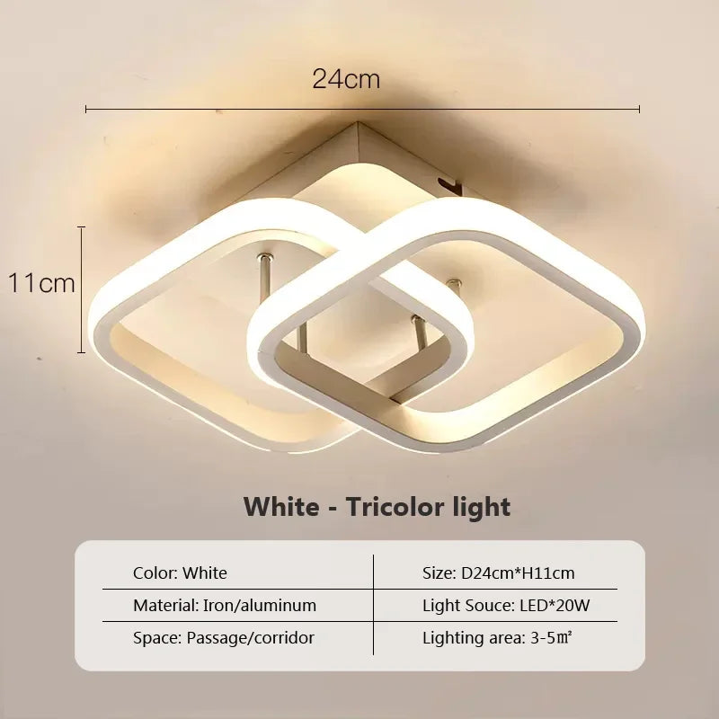 Moderne LED-Deckenleuchte - Dimmbares Innenbeleuchtungsgerät für Flur, Treppen, Foyer, Balkon und Schlafzimmer