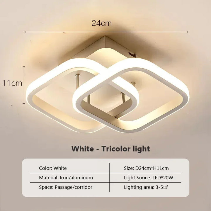 Moderne LED-Deckenleuchte - Dimmbares Innenbeleuchtungsgerät für Flur, Treppen, Foyer, Balkon und Schlafzimmer