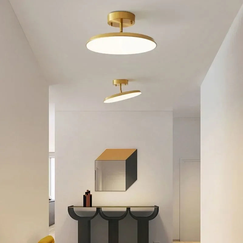 Moderne drehbare LED-Deckenleuchte – Schwarz und Gold minimalistisches Design für die Beleuchtung mehrerer Räume (1-Wege, 10-15 qm Abdeckung)