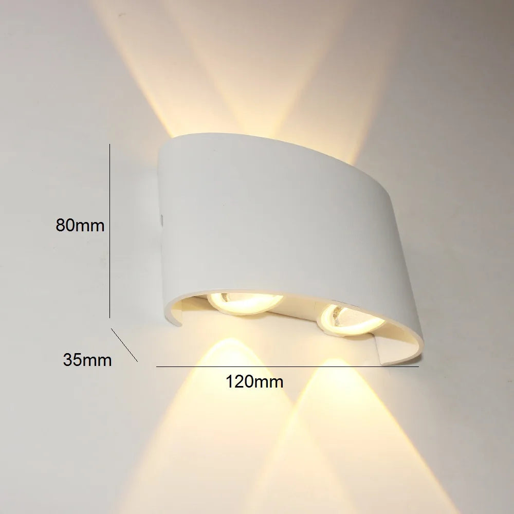 Körperbewegungssensor Wandlicht Wasserdicht Außen LED Wandlampe Oben Unten Leuchtende Lampen Gartenhof Induktionsflur Wandleuchte