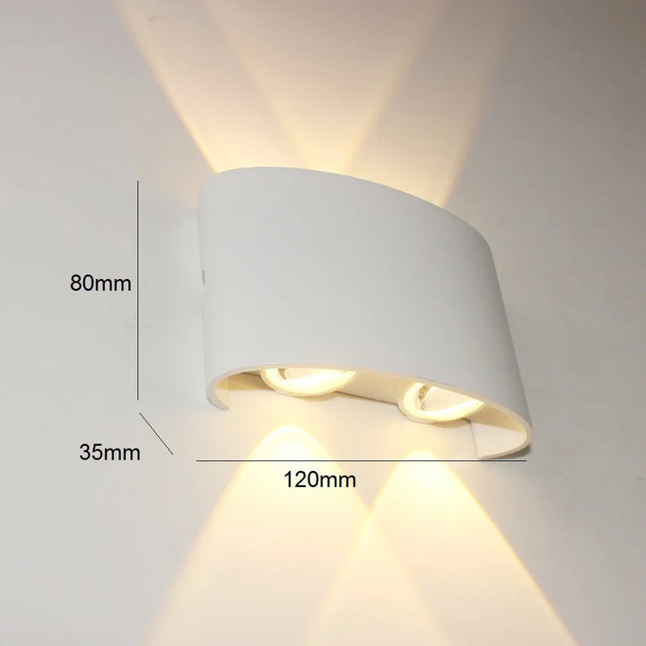 Körperbewegungssensor Wandlicht Wasserdicht Außen LED Wandlampe Oben Unten Leuchtende Lampen Gartenhof Induktionsflur Wandleuchte
