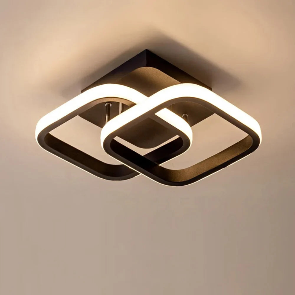 Moderne Deckenlampe 85-265V Metall Decken Kronleuchter Dreifarbige Licht Deckenlampe für Wohnzimmer Flur Balkon Wohnkultur