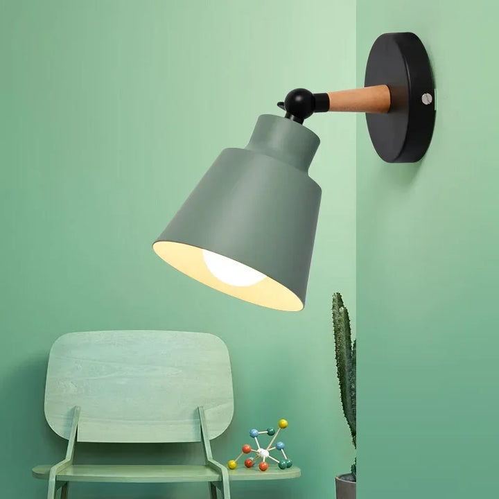 Nordic LED-Wandleuchte – Minimalistisches Massivholz-Design für Schlafzimmer, Wohnzimmer und Flur – Moderne dekorative Beleuchtung mit E27-Fassung