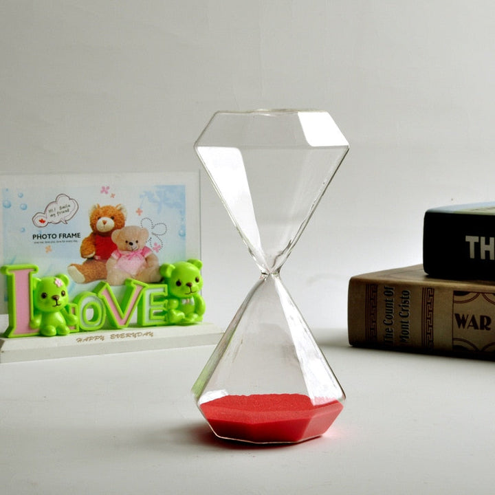5–60 Minuten Diamant-Stundenglas, Sanduhr, Sanduhr, Kindergeschenk, Sanduhr, Wohnraumdeko, erhältlich in mehreren Farbausführungen