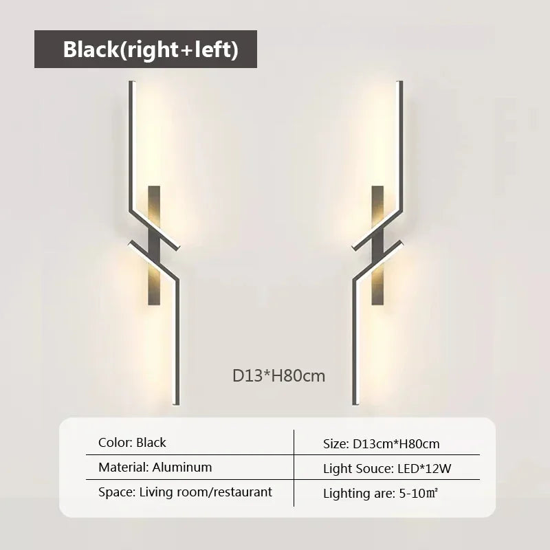Moderne LED-Wandleuchte – Minimalistisches Design, Auf- und Ablichtung für Schlafzimmer, Wohnzimmer, TV-Sofa und Lobby – Dimmbares wandmontiertes Licht