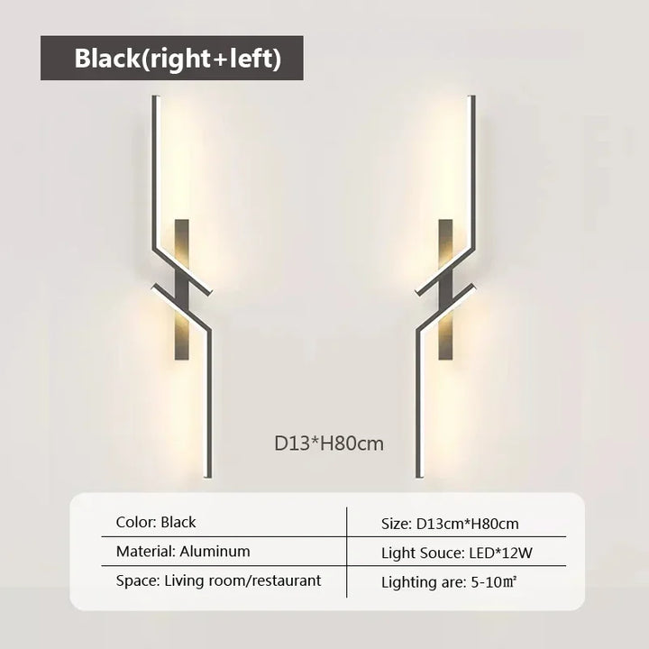 Moderne LED-Wandleuchte – Minimalistisches Design, Auf- und Ablichtung für Schlafzimmer, Wohnzimmer, TV-Sofa und Lobby – Dimmbares wandmontiertes Licht