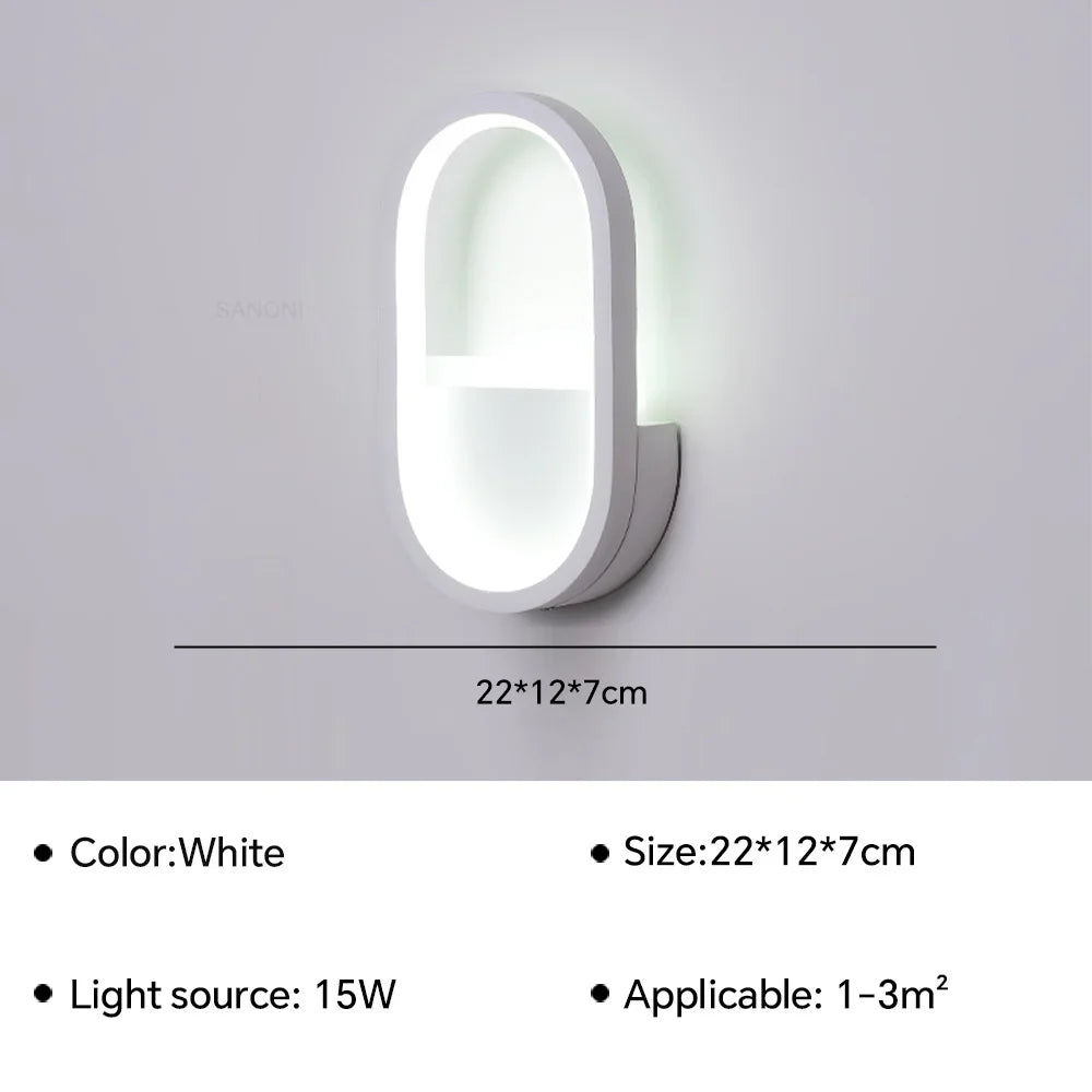 Moderne LED Wandleuchte Nachttisch Sconces - Wohnkultur Beleuchtungseinrichtung für Wohnzimmer, Schlafzimmer, Hotel