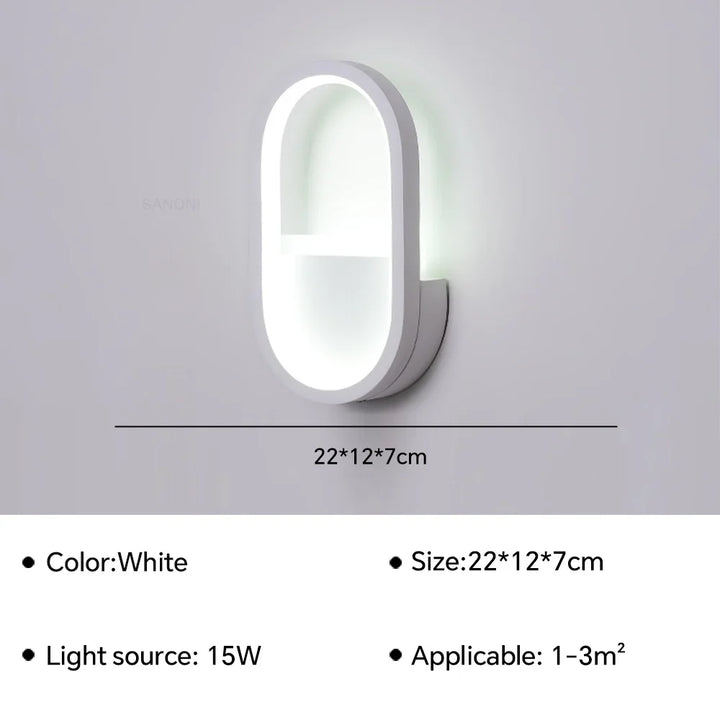 Moderne LED Wandleuchte Nachttisch Sconces - Wohnkultur Beleuchtungseinrichtung für Wohnzimmer, Schlafzimmer, Hotel