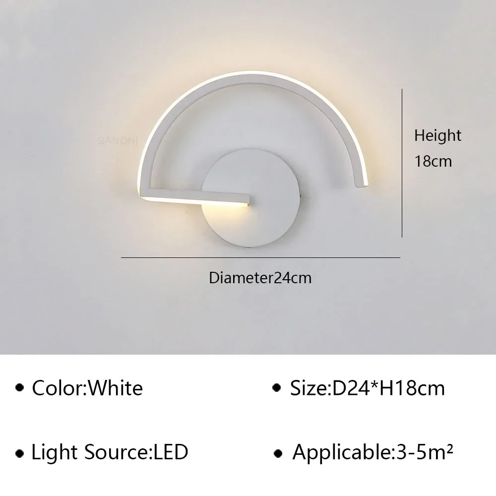 Moderne LED Wandleuchte Nachttisch Sconces - Wohnkultur Beleuchtungseinrichtung für Wohnzimmer, Schlafzimmer, Hotel