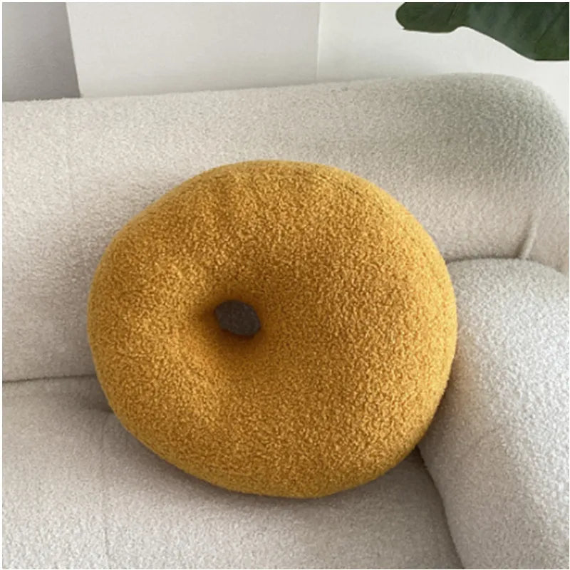 Nordic Bouclé Abstract Kissen – Minimalistisches Plüschkissen