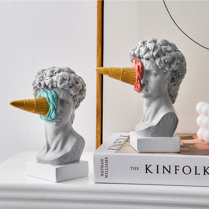 David Figurine mit Eiscreme Heimdekorationsskulptur