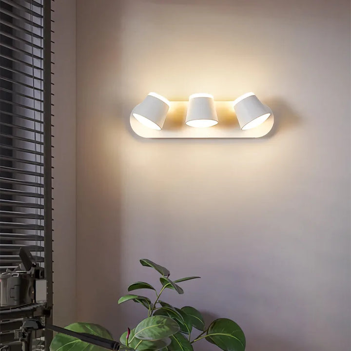 Moderne LED Wandleuchte – 330° Schwenkbar, 3000K & 6500K einstellbares weißes Licht, Aluminiumlegierung Wandleuchte für Schlafzimmer, Küche und Wohnzimmer