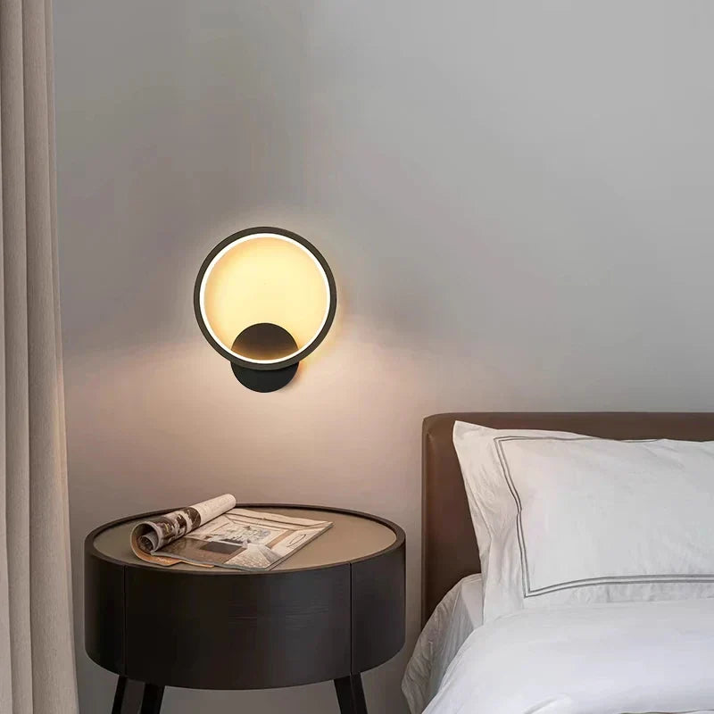Moderne LED-Wandleuchte – Runde Wandleuchte für Schlafzimmer, Wohnzimmer, Flur und Büro
