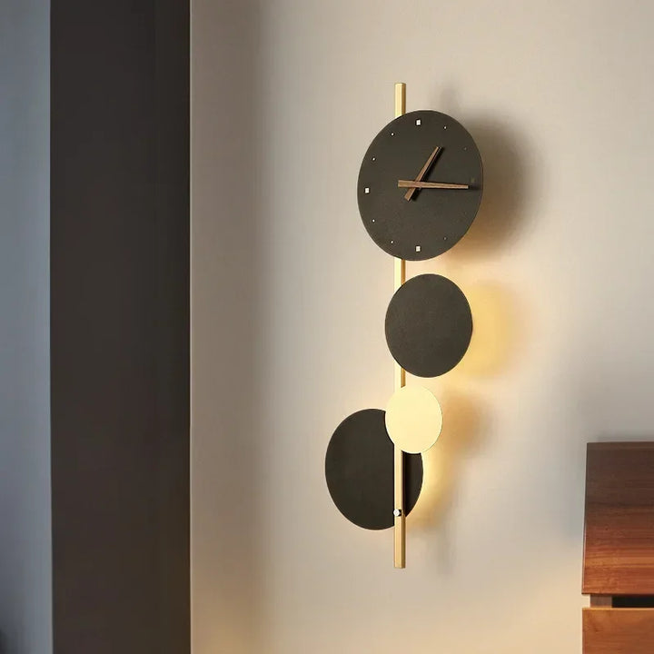 Moderne LED-Uhr Wandleuchte – Stylische wandmontierte Lampe für Schlafzimmer, Wohnzimmer und Wohnkultur