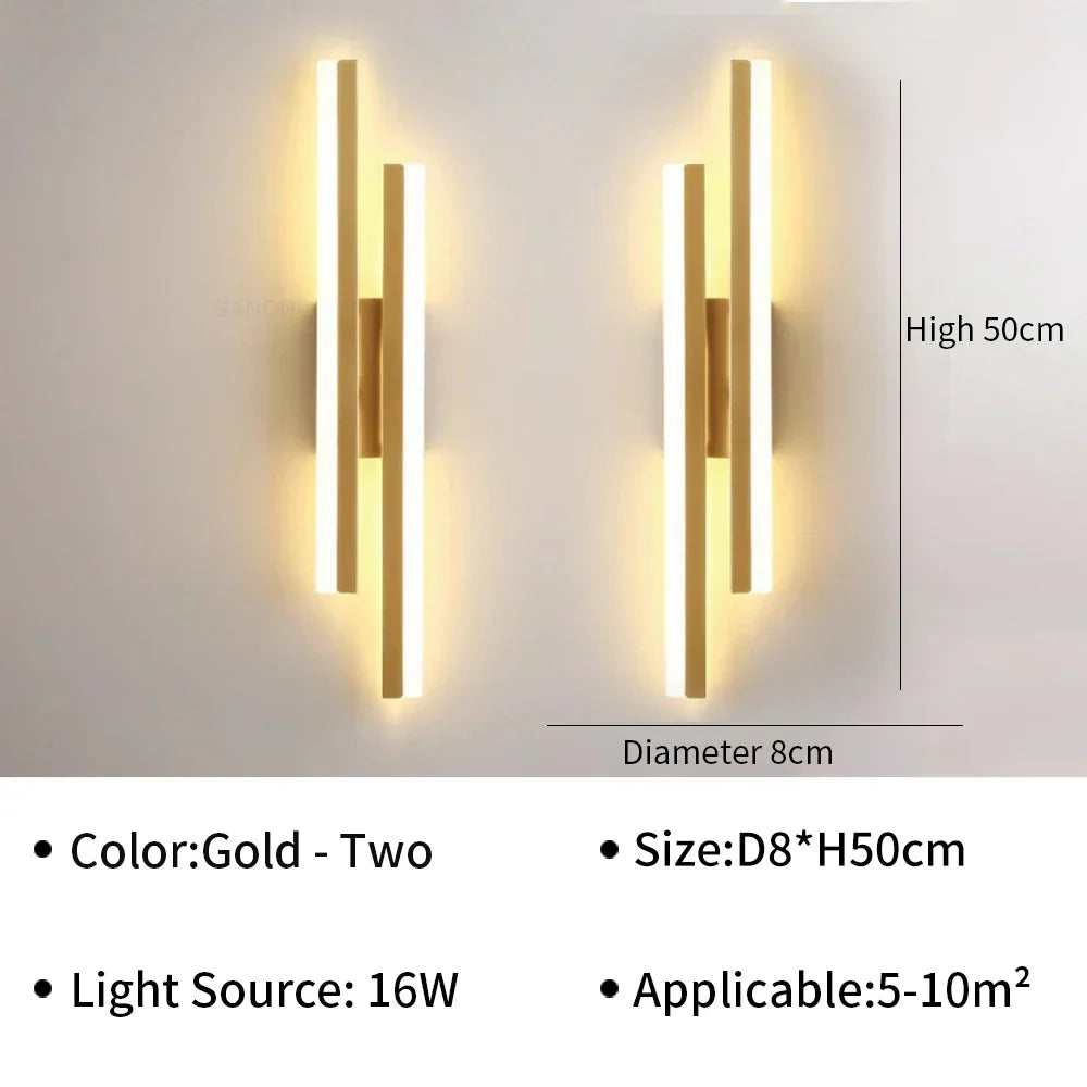 Moderne LED Wandleuchte – Stilvolle Wandleuchte für Wohnzimmer, Treppen, Schlafzimmer und Flur Innenbeleuchtung