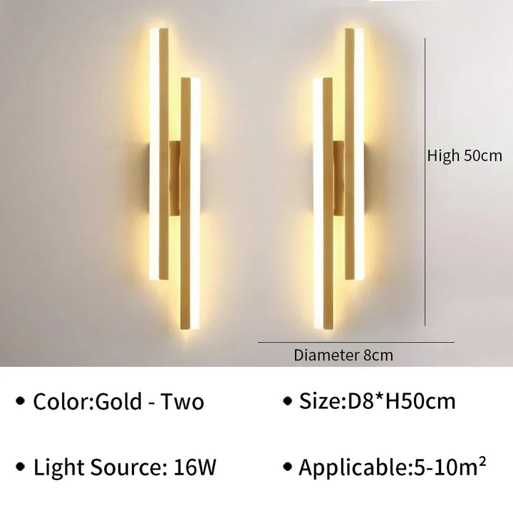 Moderne LED Wandleuchte – Stilvolle Wandleuchte für Wohnzimmer, Treppen, Schlafzimmer und Flur Innenbeleuchtung