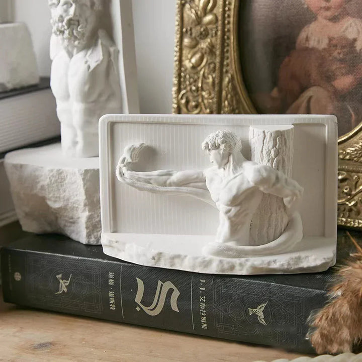 Nordic INS Stil Charakter Gips Statue DIY Gemalte Skizze Fotografie Requisiten Tischdekorationen Wohnkunst Gips Dekoration