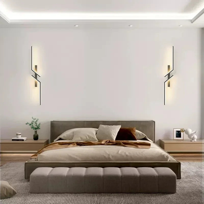 Moderne LED-Wandleuchte – Minimalistisches Design, Auf- und Ablichtung für Schlafzimmer, Wohnzimmer, TV-Sofa und Lobby – Dimmbares wandmontiertes Licht