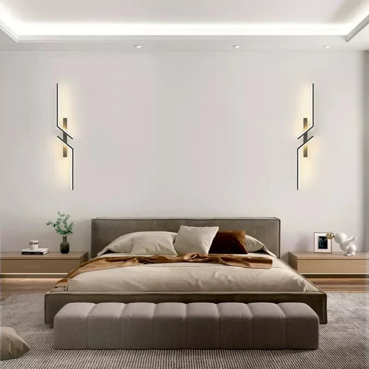 Moderne LED-Wandleuchte – Minimalistisches Design, Auf- und Ablichtung für Schlafzimmer, Wohnzimmer, TV-Sofa und Lobby – Dimmbares wandmontiertes Licht
