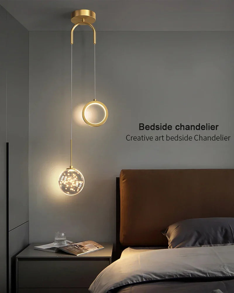 Moderne LED-Pendelleuchte – 2-Wege Innenhängelampe für Wohnzimmer, Schlafzimmer, Esstisch mit einstellbaren 3 Lichtfarben