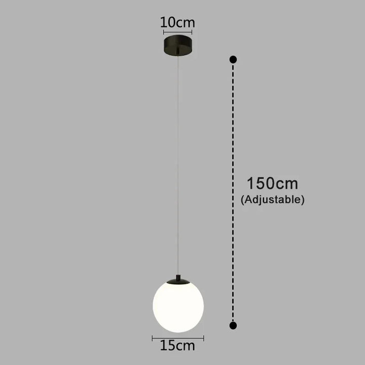 Moderne Glas LED Pendelleuchte – Nordischer Stil Hängeleuchte für Wohnzimmer, Schlafzimmer, Restaurant und Bar, 220V AC, Innenbeleuchtung Einbauleuchte