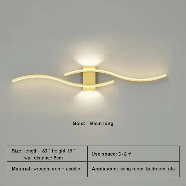Moderne Minimalistische LED Streifen Wandleuchte – Dimmbare Wandleuchte für Wohnzimmer, Schlafzimmer, Restaurant und Badezimmer