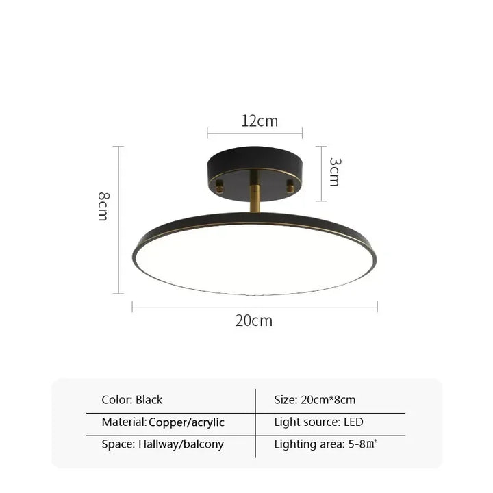 Moderne drehbare LED-Deckenleuchte – Schwarz und Gold minimalistisches Design für die Beleuchtung mehrerer Räume (1-Wege, 10-15 qm Abdeckung)