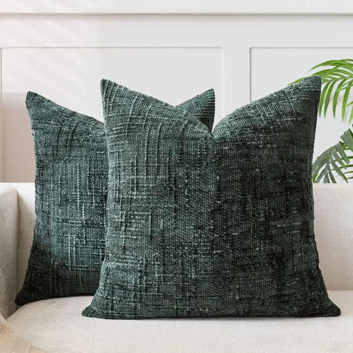 Chenille-Kissen mit Bambusstruktur in einfarbig für Sofa und Schlafzimmer