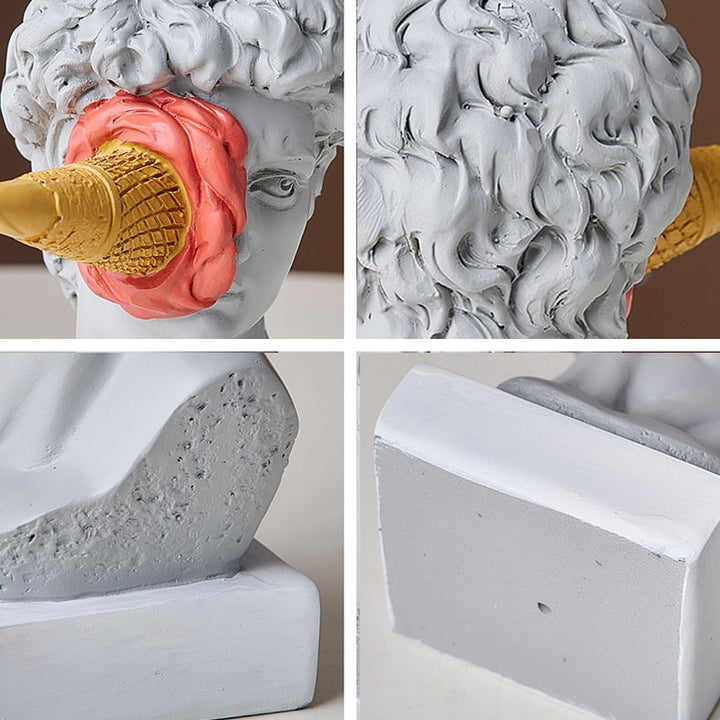 David Figurine mit Eiscreme Heimdekorationsskulptur
