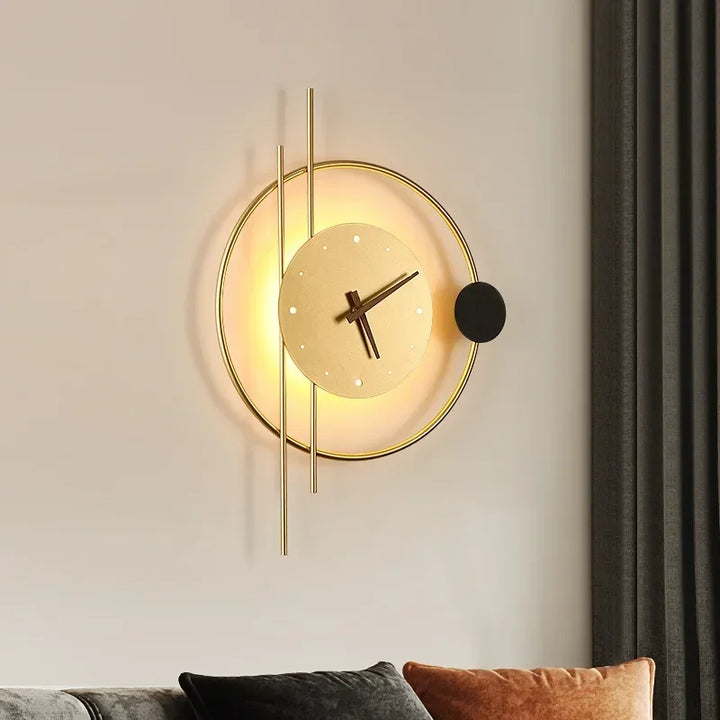 Moderne LED-Uhr Wandleuchte – Stylische wandmontierte Lampe für Schlafzimmer, Wohnzimmer und Wohnkultur