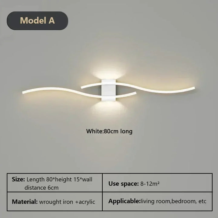 Moderne LED Wandleuchte – Dimmbare Auf- und Abwärts Wandleuchte für Schlafzimmer, Wohnzimmer und Innenräume