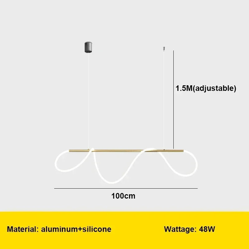 Moderne LED Pendelleuchte – Stilvolle Decken-Chandelier für Esszimmer, Küche & Büro, energieeffiziente AC-Stromversorgung, LED-Lampen inklusive