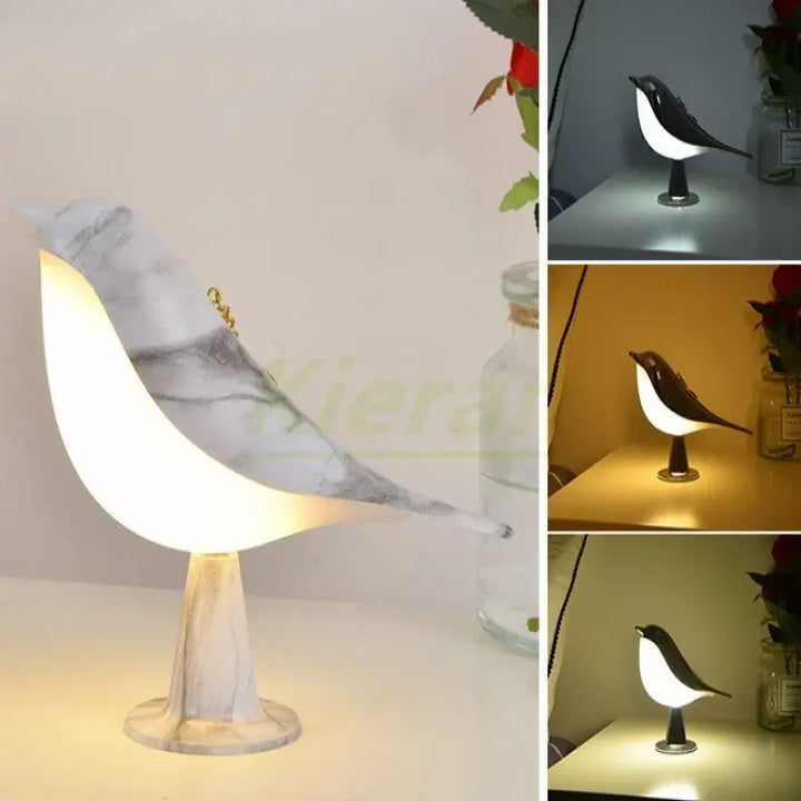 Moderne LED Vogel Schreibtischlampe – Touch Control, 6-10W LED Licht für Schlafzimmer, Studium und Wohnzimmer – Stilvolles Magpie Design für Wohnkultur