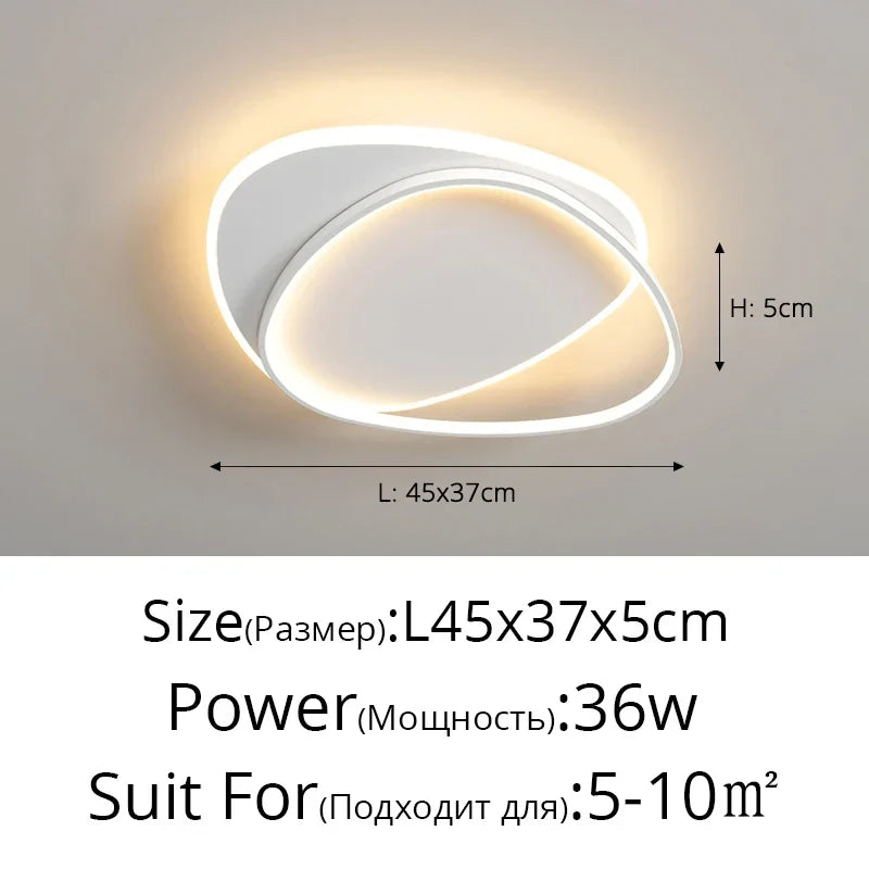 Moderne LED-Lüster – Dimmbares Innenlicht für Schlafzimmer, Wohnzimmer, Arbeitszimmer und Hauseinrichtung, 110V/220V
